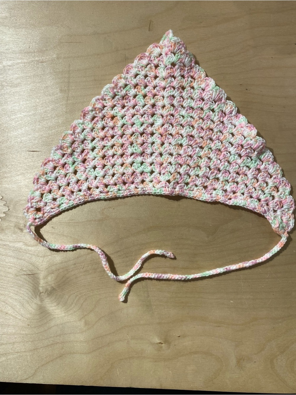 Handmade Multicolor Crochet Bandanna (RZ) - Picture 8 of 8